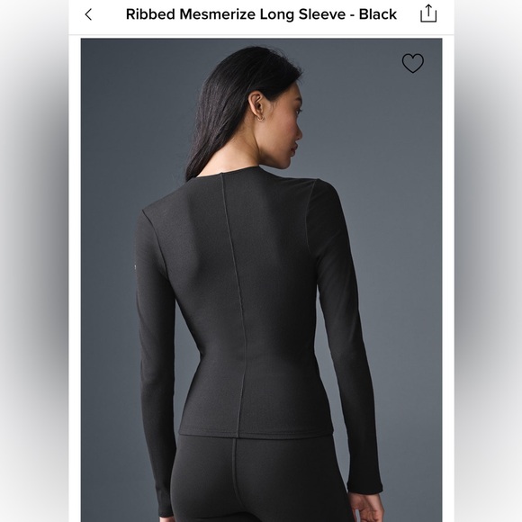 alo ribbed mesmerize long sleeve - Picture 3 of 4